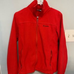 Columbia women’s fleece pink jacket small